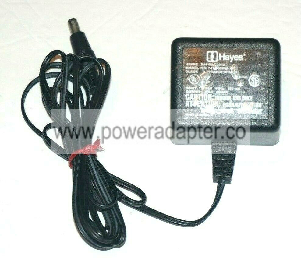 Hayes AC Adapter Class 2 Transformer Model: T41-090800-A01 P/N: 52-00042 9VAC MODEL: T41-090800-A01 P/N: 52-00042 IN - Click Image to Close