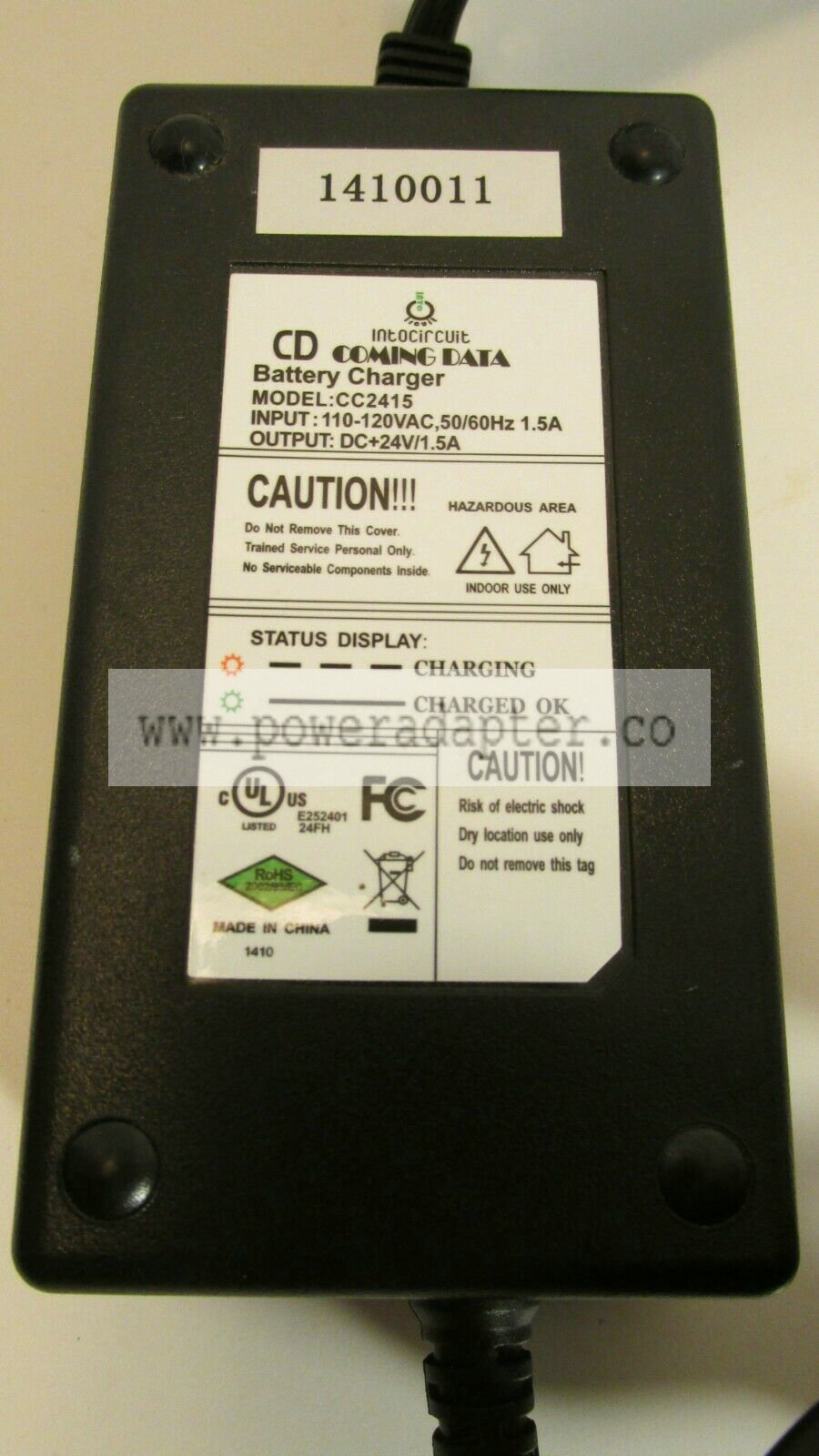 Intocircuit CC2415 Power Supply AC Adapter Charger DC 24V 1.5A TESTED FREE SHIP Brand: Intocircuit Output Voltage: 2