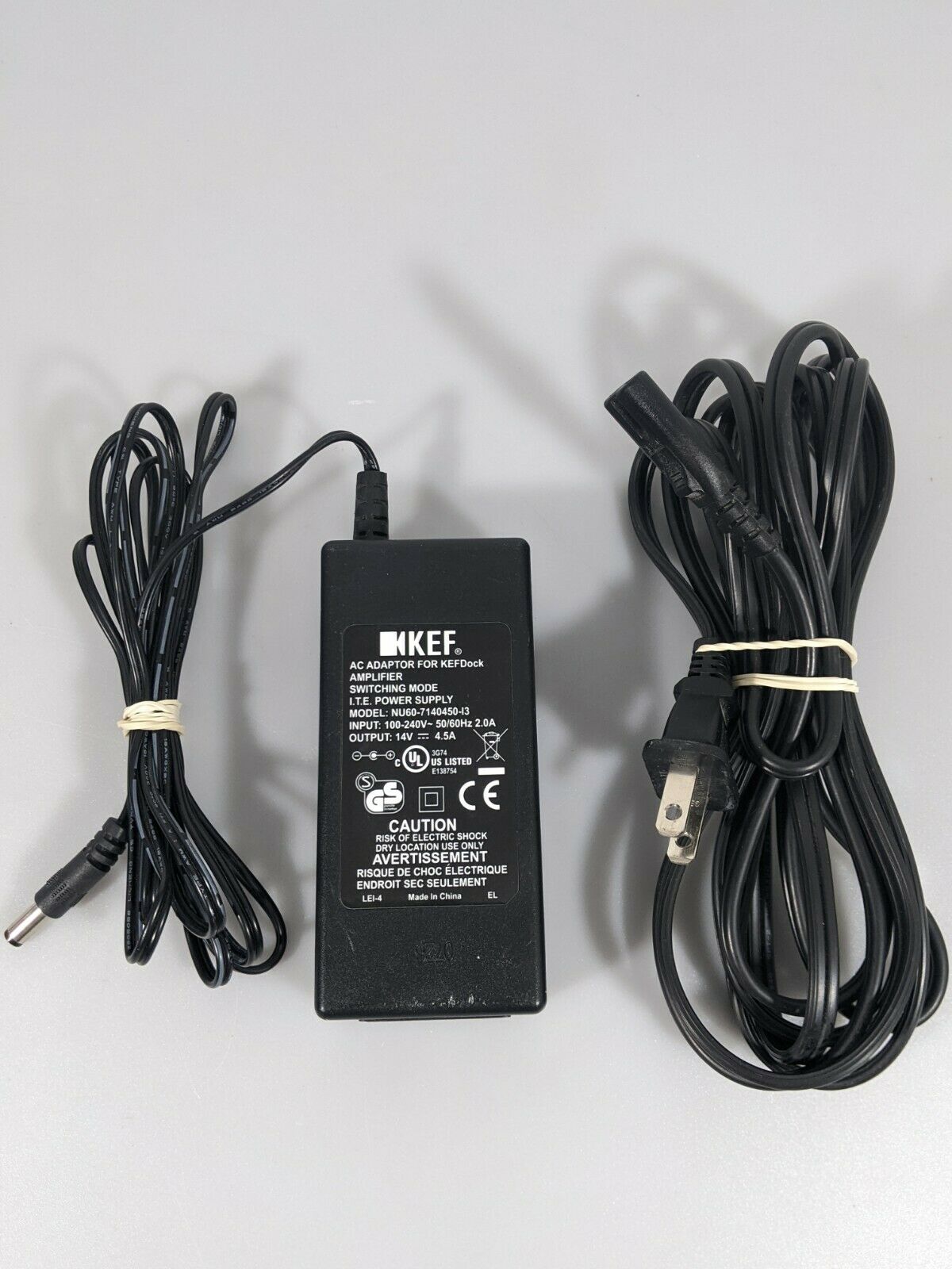 KEF AC Adaptor Power Supply FOR KEFDock Model NU60-7140450-I3 14V 4.5A Brand: KEF Compatible Brand: For KEF Type: A - Click Image to Close