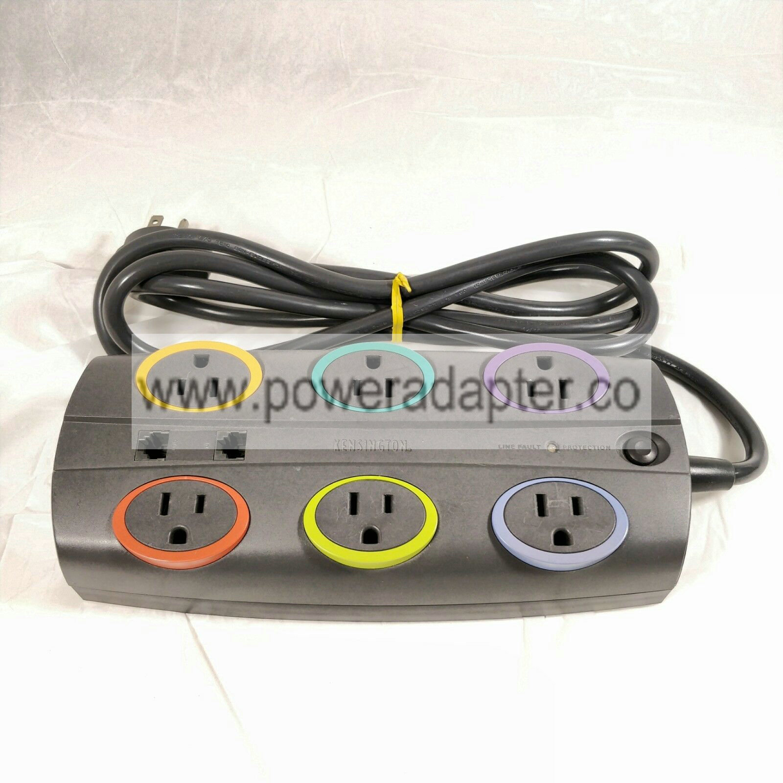 Kensington Line Fault Protection Six Outlet Model Number K62151 Tested GUC Great Price on a good Surge protector. & - Click Image to Close