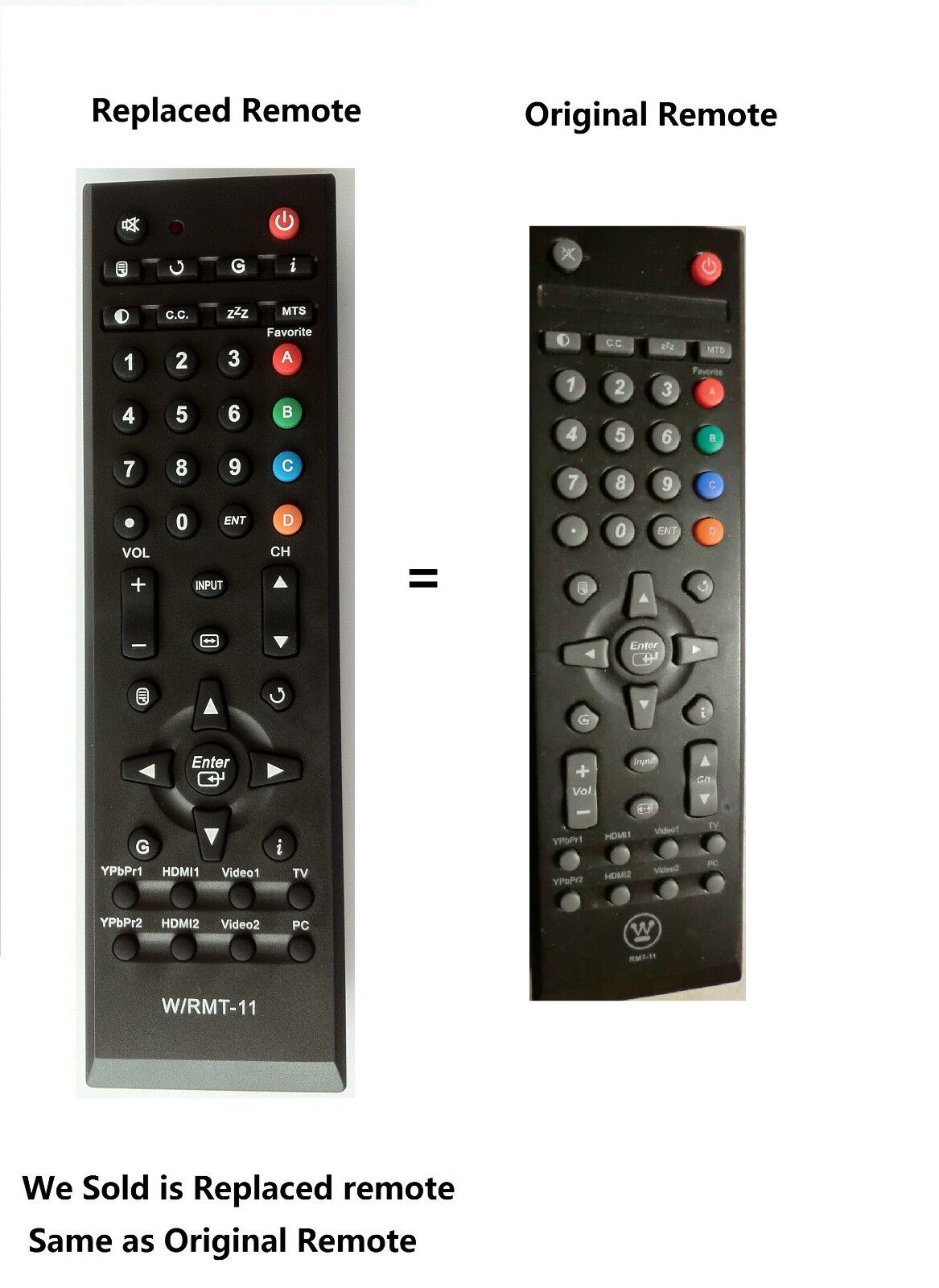 New Replace Remote RMT-11 f Westinghouse LD-2680 LD-3260 LD-3265 LD-4258 LD-4695 Type: TV Remote Brand: Beyution MPN - Click Image to Close