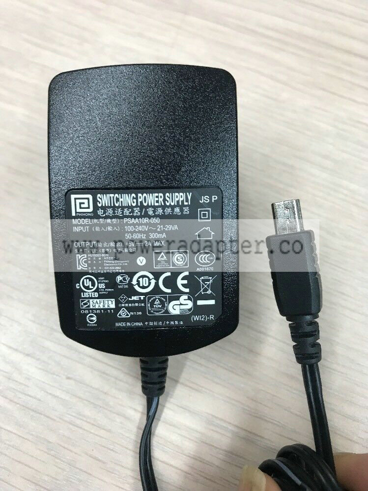 Logitech Phihong Device Classic AC Power Adapter Psaa10r-050 OEM 5v 2a About this product Product Identifiers BRAND - Click Image to Close