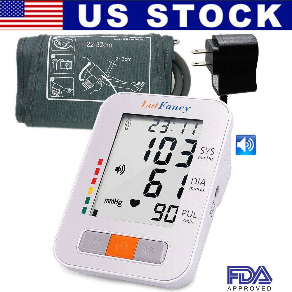 Arm High Blood Pressure Monitor BP Cuff Voice Machine Gauge LCD Pulse Meter LotFancy, founded in the United States sinc - Click Image to Close