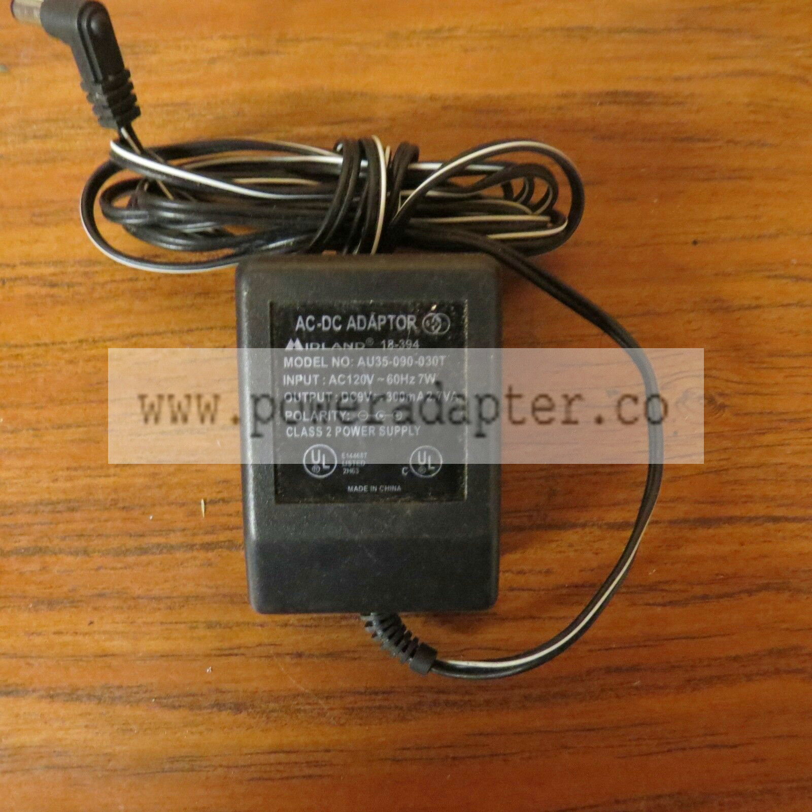 Midland LXADP AC Adapter Power Supp 9v 300ma Midland LXADP AC Adapter Power Supp Type: AC Adapter Power Supply Model: