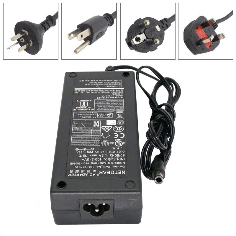 Genuine NETGEAR Power AC Adapter 48V 1.66A ADS-110RL-48-3 480080E 6.5*3.5mm Brand: NETGEAR Type: power supply Genuin