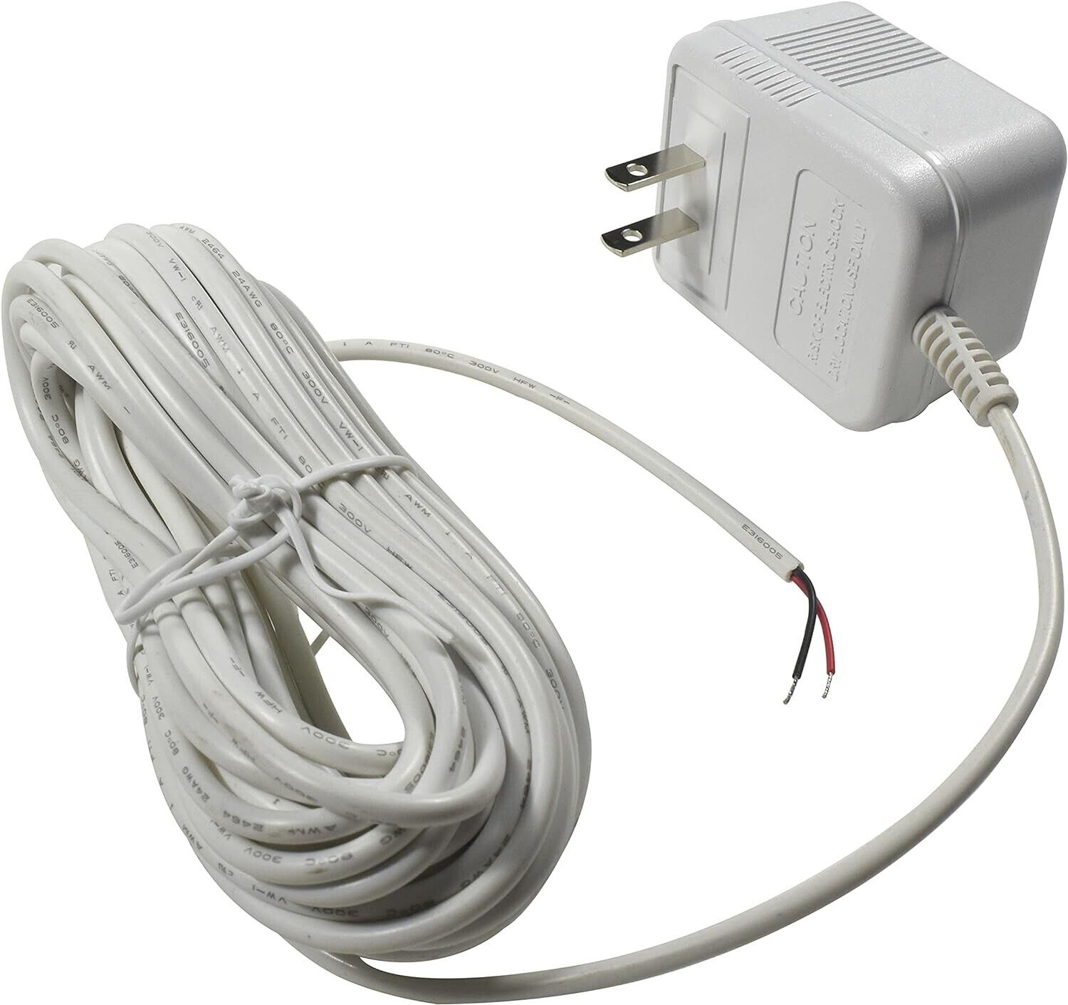 AC Adapter Transformer for Nest Ring Doorbell Thermostat C-Wire 25ft White Cable Input 120V AC Type Replacement AC Adap