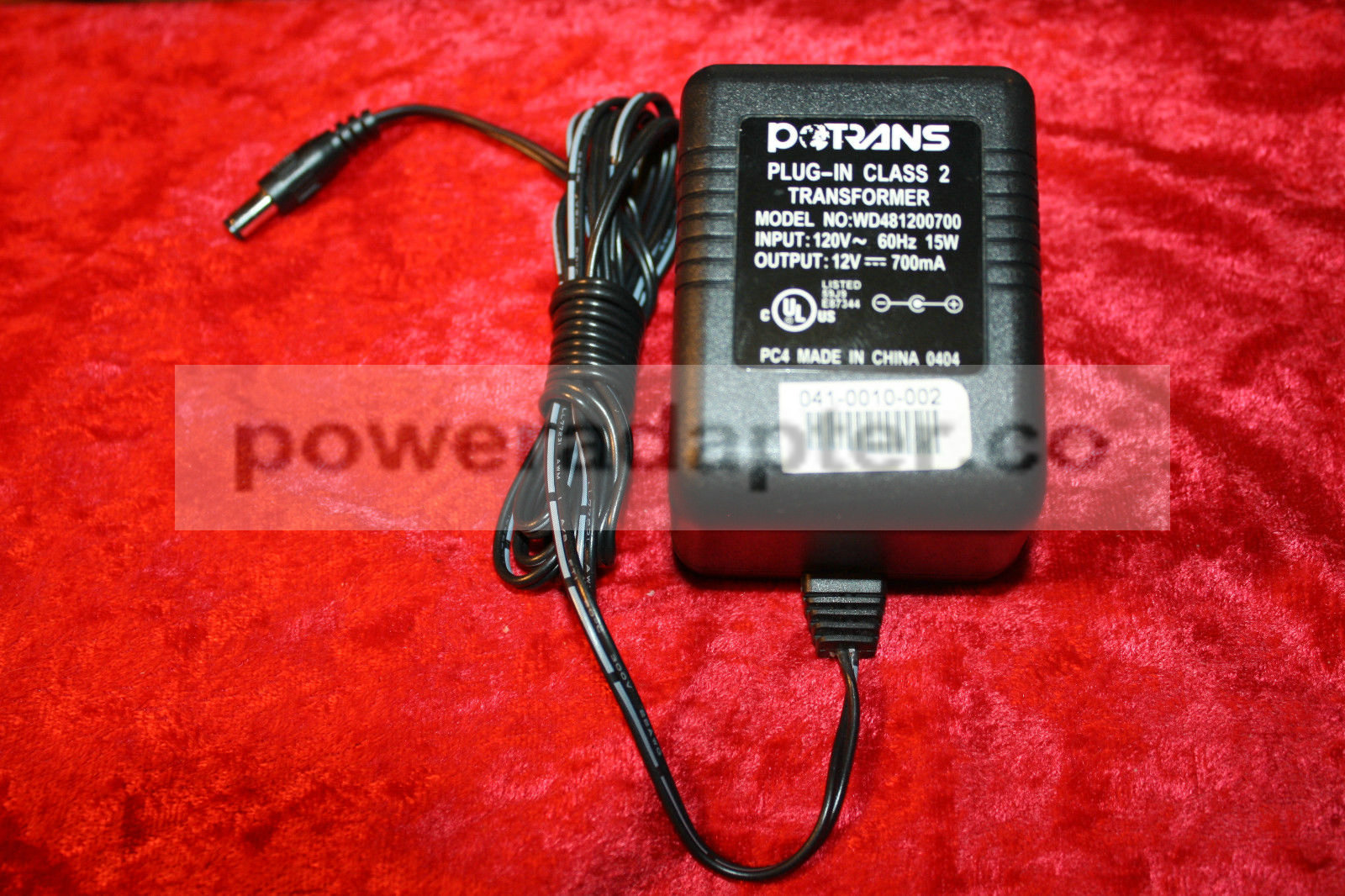 Potrans WD481200700 AC Adapter 12V 700mA - Fully Tested! Condition: Used: An item that has been used previously. The - Click Image to Close