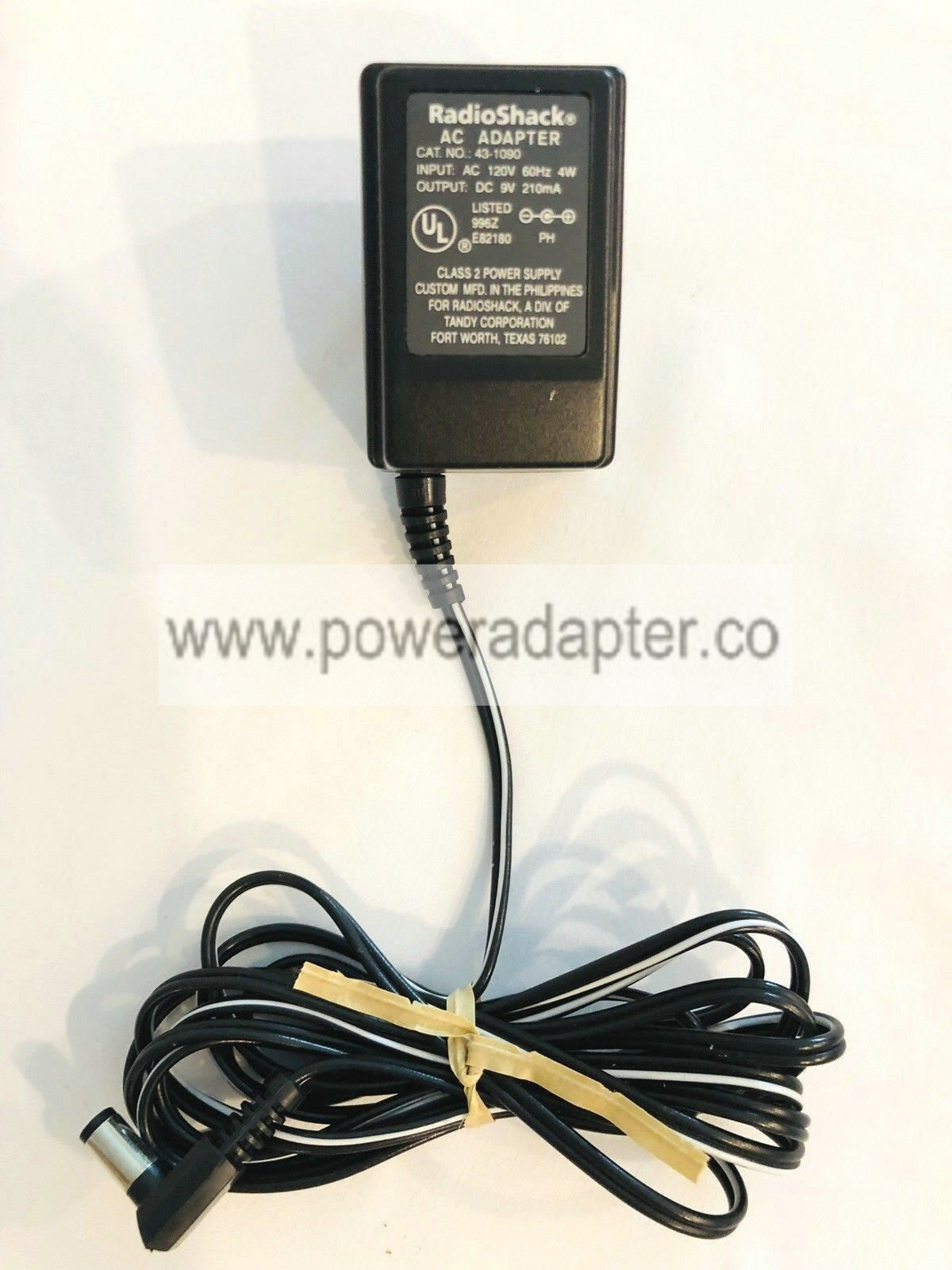 RadioShack 43-1090 AC DC Power Supply Adapter Charger Output 9V 210mA RadioShack Ac Adapter 43-1090 Class 2 Power Sup - Click Image to Close