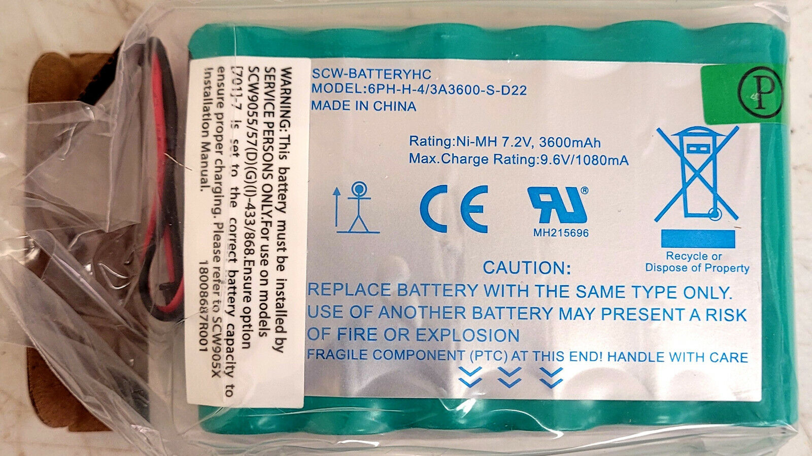 Brand New 2022 DSC IMPASSA 9057 Alarm Panel Battery SCW-BATTERYHC 7.2 V 3600mAh Model DSC 9057 battery Modified Item No
