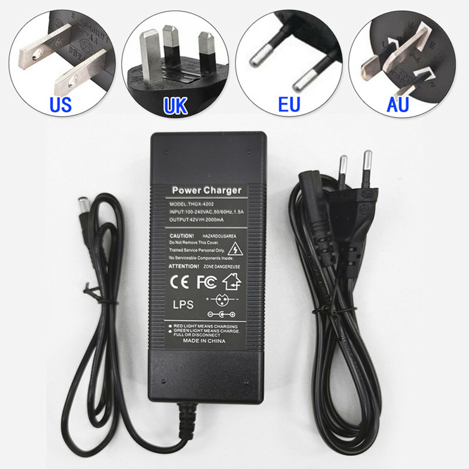 Scooter Charger ac adapter Power Supply Charging Plug for 8 inch Electric Scooter VER Mi Ninebot Scooter KUGOO Balance - Click Image to Close