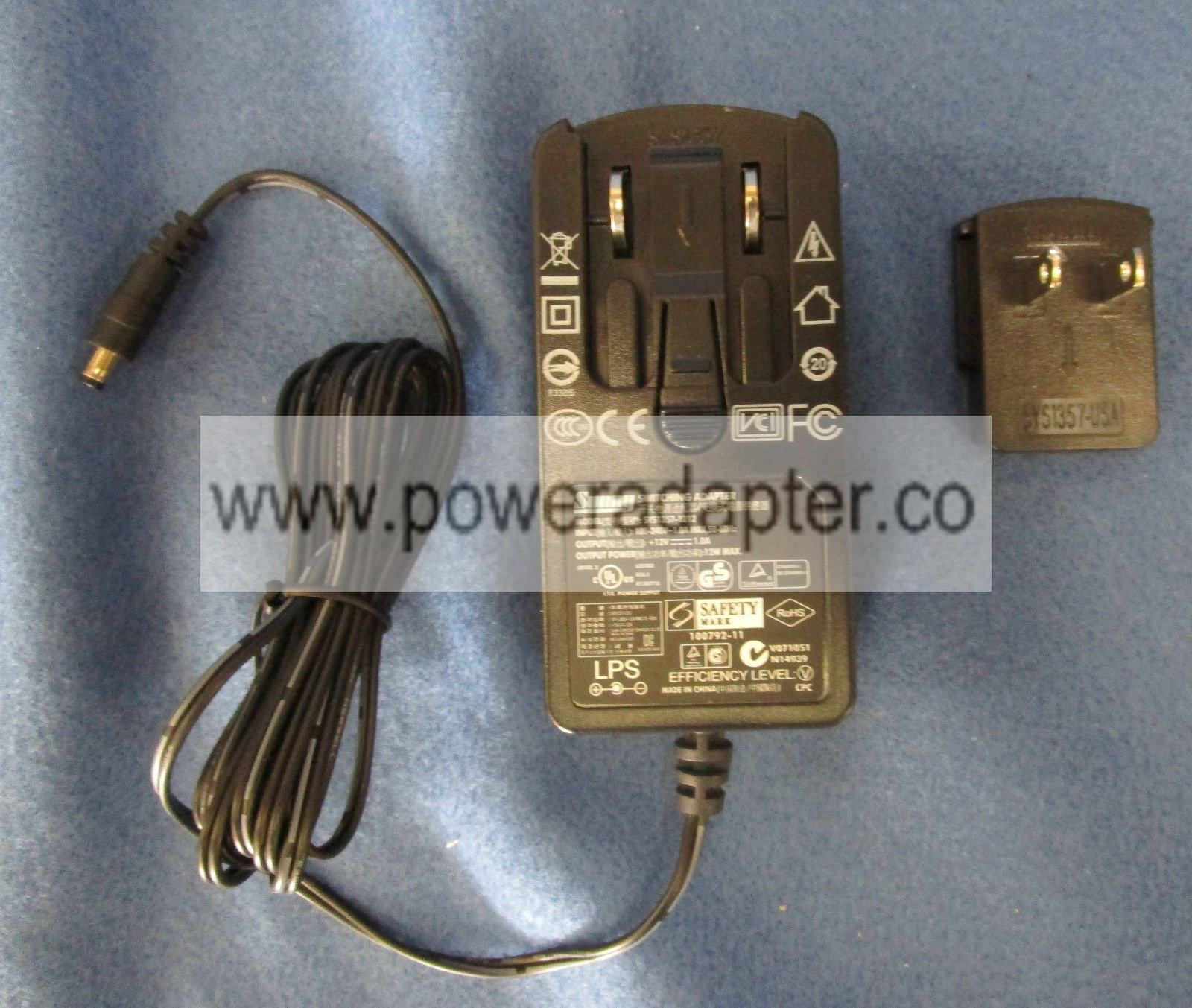 Sunny SYS1357-1212 Switching AC Power Adapter 24W 12V 1A US Plug Type: AC/Standard Max. Output Power: 24W MPN: SYS13