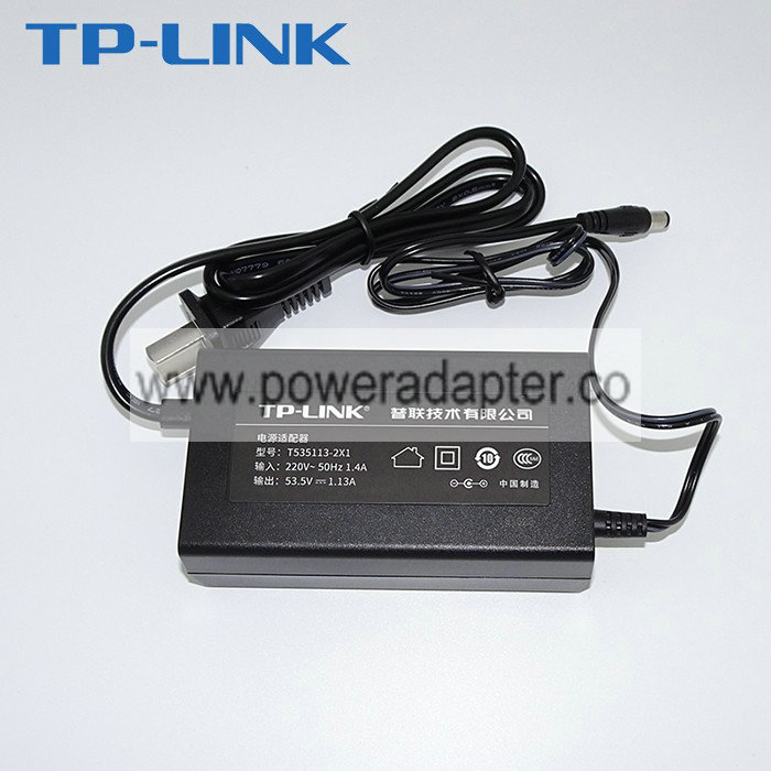 TP-LINK 53.5V 1.13A T535113-2X1 53.5V/0.7A/0.81A/1.13A/2.4A/1.22A ac adapter 53.5V 1.13A T535113-2X1 fit models:
