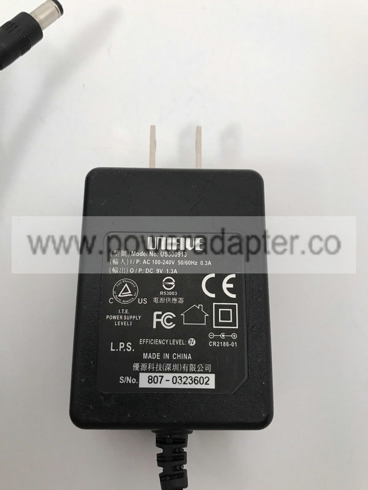 Model US300913 UNIFIVE ac/dc power adapter for Gyration AC Adapter Power Supply