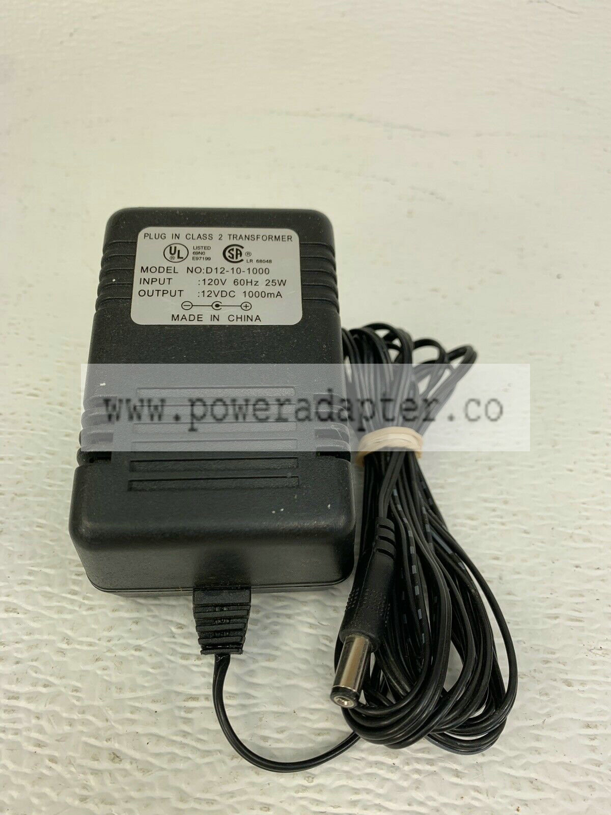 Vision Fitness Elliptical AC Adapter Power Supply Cord D12-10-1000-12 003478-A Brand: Hon-Kwang Type: AC to DC Mode