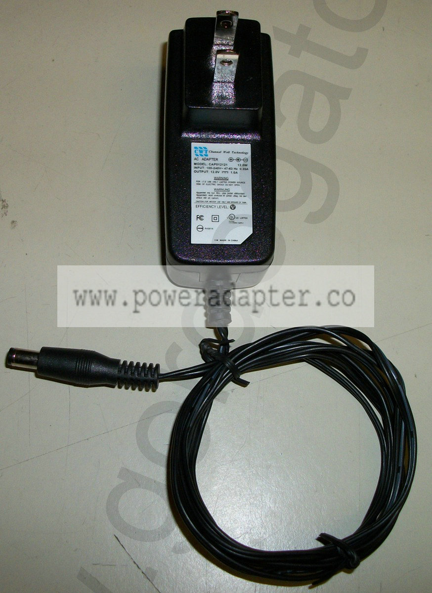 AC Adapter for Asus GX-D1081 Switch CAP012121 12V DC 1A [CAP012121] Input: 100-240VAC 47-63Hz 0.35A 12.0W. Output: 12