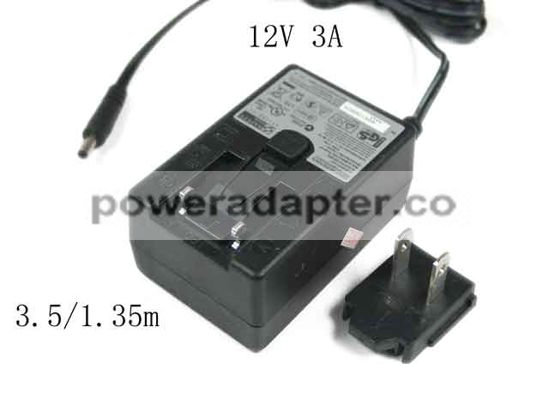 new 12V 3A APD/Asian Power Devices WA-36C12R AC Adapter, 3.5/1.35mm Products specifications Model WA-36C12R Item Cond - Click Image to Close