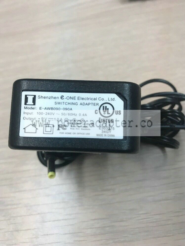 e-One E-AWB090-090A AC Power Supply Adapter Charger Output: 9V 1A I8 Brand: DYNEX Output Voltage: +9V - 1A Model: - Click Image to Close