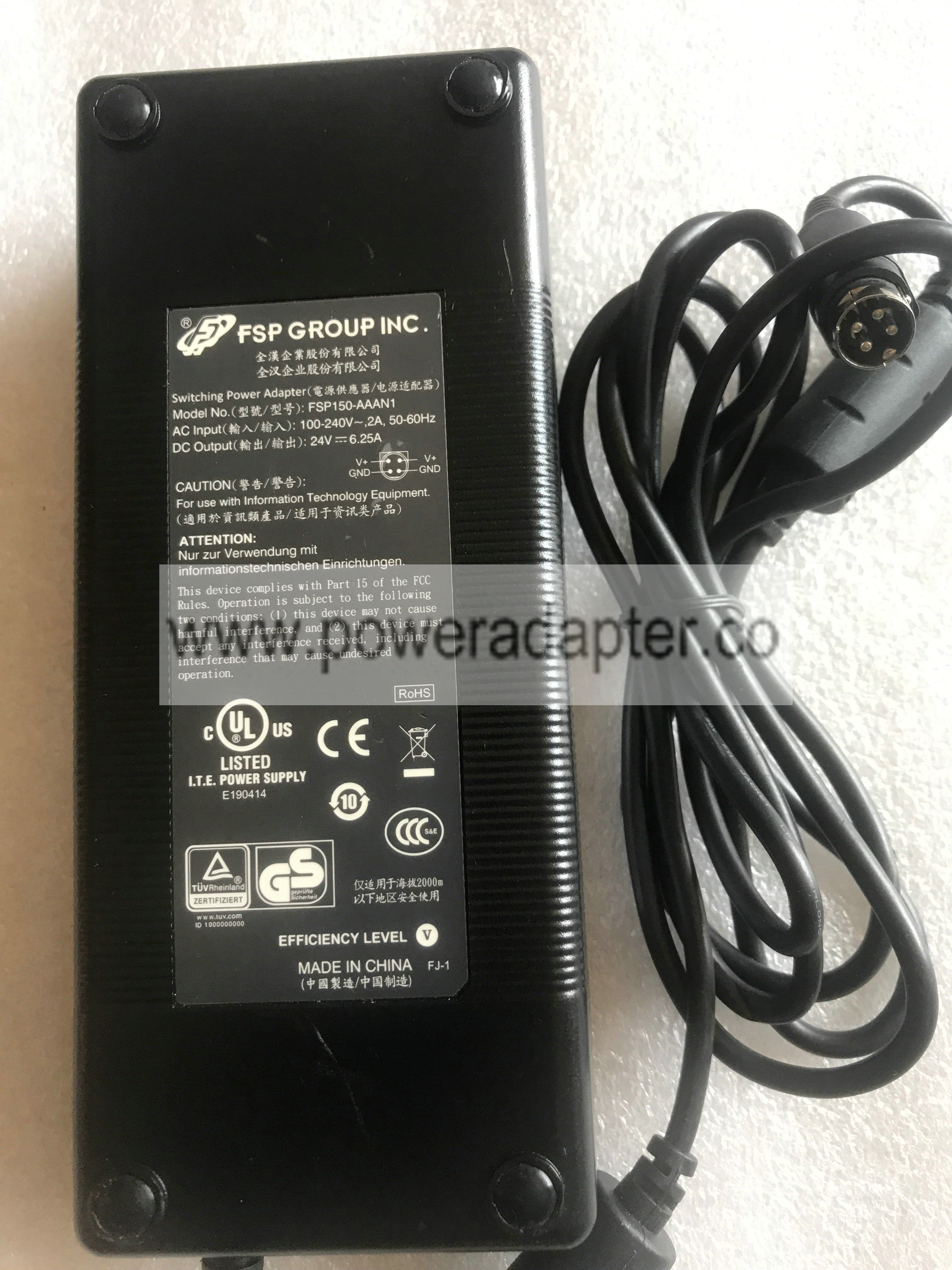 new original 24V 6.25A ac power adapter FSP150-AAAN1 4 pin fetures: BREND : FSP MODEL : FSP150-AAAN1 INPUT