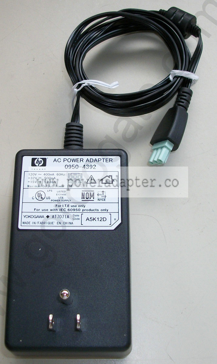 HP Hewlett Packard DeskJet AC Adapter Power Supply 0950-4392 [0950-4392] P/N 0950-4392 for DeskJet Printers - this cam - Click Image to Close