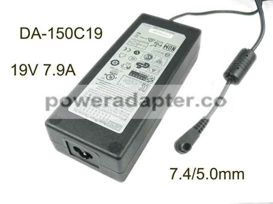 19V 7.9A APD Asian Power Devices DA-150C19 AC Adapter Barrel 7.4/5.0mm ,3-Prong Products specifications Model DA-150C