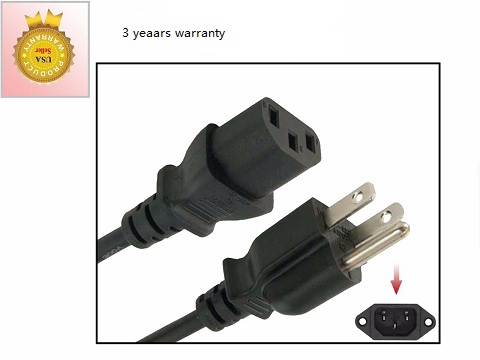 AC Power Cord Cable For Vizio LCD HDTV TV Monitor 1018-0000122 089T402A18NLS MPN: 3-Prong AC Power Cord Features: