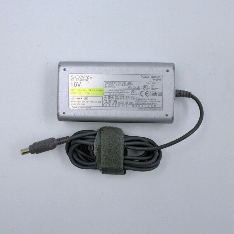 Genuine Sony PCGA-AC16V3 AC Adapter Charger Power Supply 16V 3.75A Modified Item: No Type: Power Supply Country/Regio - Click Image to Close