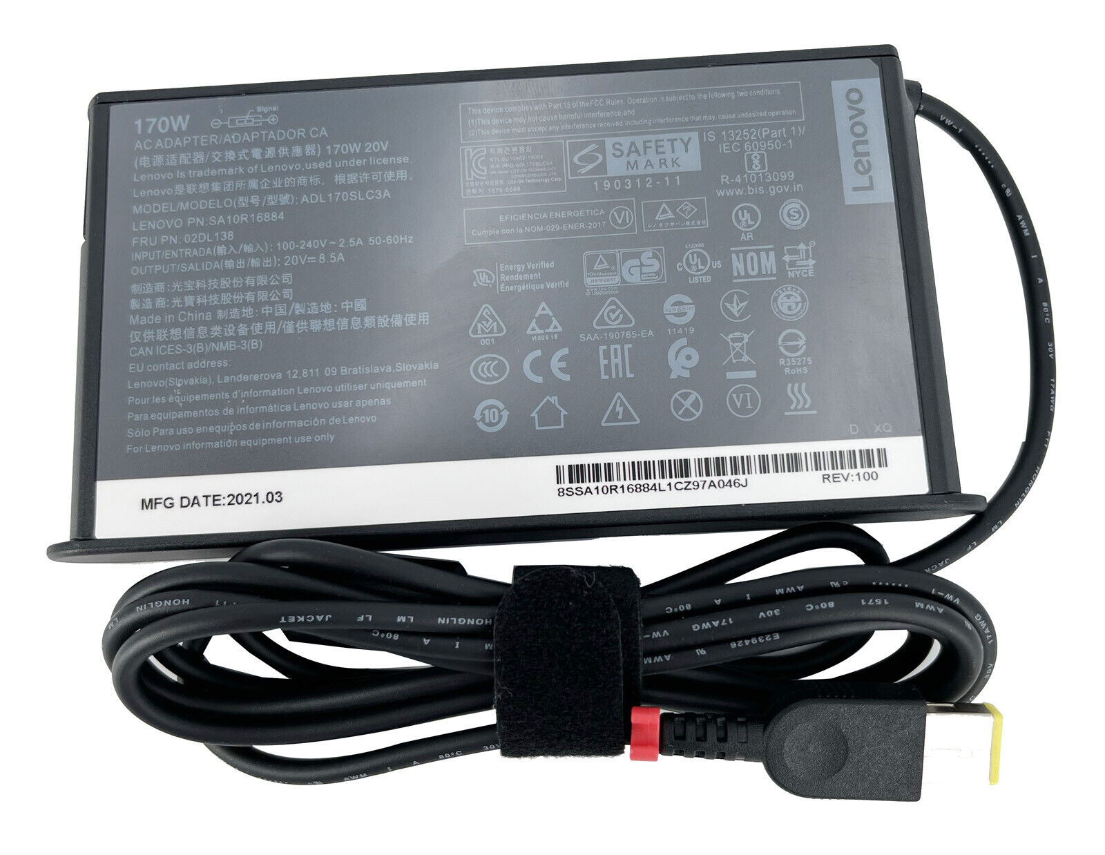 20V 8.5A 170W USB ADL170SLC3A AC Adapter Charger For Lenovo LEGION 5 I5-10300H Brand: lenovo Type: Power Adapter Com