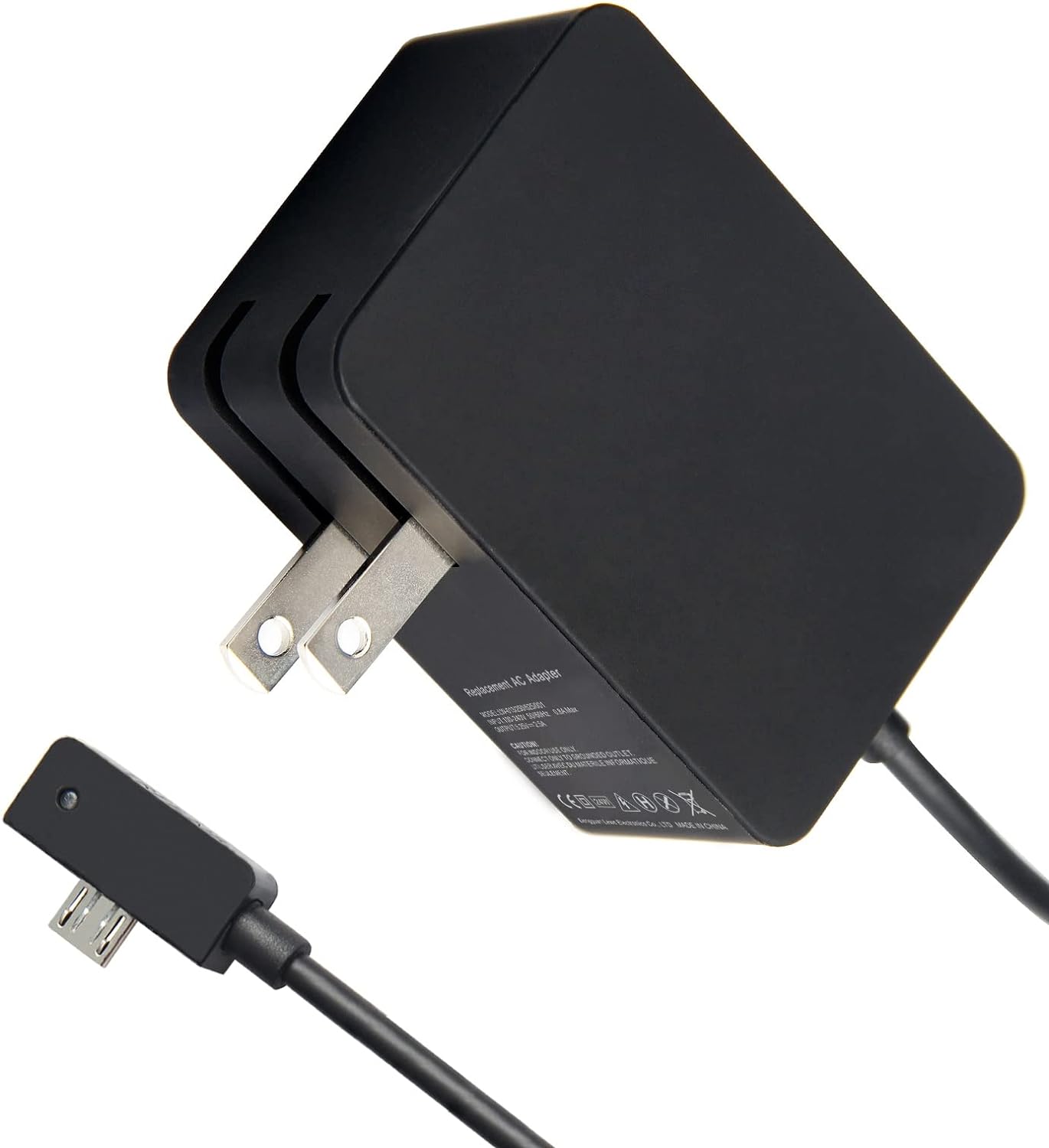 13W 5.2V 2.5A Surface 3 Charger AC Power Adapter for Microsoft Surface 3, Model 1623 1624 1645 Tablet with USB Charging