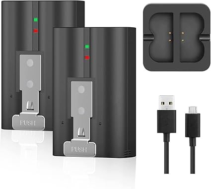 2-Pack 6040mAh Replacement Battery with Charger Station for Ring-Doorbell Camera 2/3/4, Spotlight and Stick Up Cam, Rech