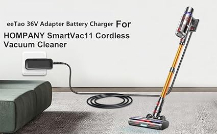AC/DC Adapter Charger Compatible with HOMPANY SmartVac11 Smartvac 11, Laresar Ultra 7 29.6V 2500mAh 29.6VDC 2.5Ah Lithiu