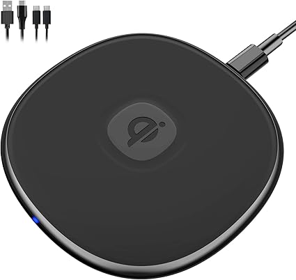 Fast Wireless Charger, Qi-Certified 15W Max Wireless Charging Pad, Compatible with iPhone 16/15/14/13/13 Pro Max/12/SE/1