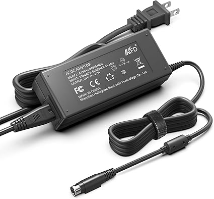 24V 4-Pin AC/DC Adapter Compatible with Thrustmaster T-GT TGT II TGTII Force Feedback Racing Wheel Servo Base 4169099 96