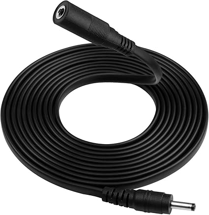 10ft Power Extension Cord for Echo Dot 3rd Gen, Alexa Dot 4th Gen, Echo Show 5, Echo Spot, Long Flat DC Adapter Plug Ext