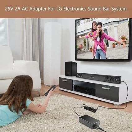 25V AC Adapter for LG SoundBar S65Q SK8Y SL5Y SL6Y SL7Y SL8Y SL8YG SN4 SK5Y SK6Y SK4D SL4Y SL3D SL4 SL4R SLM3R SKM6Y SKM