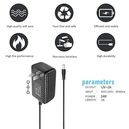 12V AC/DC Adapter Charger for Seagate Goflex Freeagent and WD Western Digital My Book Essential Digital External Hard Dr