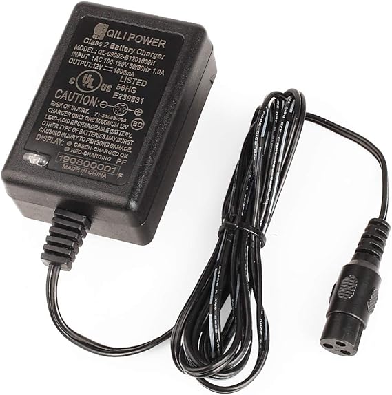 Scooter Battery Charger for Razor E90, PowerRider 360, Jr. Electric Wagon, Boreem Tankman, Minimoto Submersible Cruiser,