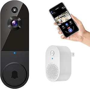 1080P Smart Wireless Video Doorbell Camera, AI Human Detection, 2.4G WiFi, Two-Way Talk, Battery Powered, Night Vision,