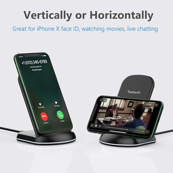 [2 Pack] Wireless Charger,10W Max Wireless Charging Stand,Compatible with iPhone 16e/16/16 Plus/16 Pro Max/15/14/13/SE 2