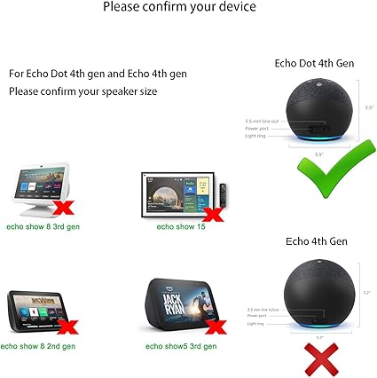 White Power Cord Replacement for Alexa Dot 3rd Gen, Dot 4th Gen, Dot 5th Gen 2022, Echo Pop 15W Power Adapter Charger C