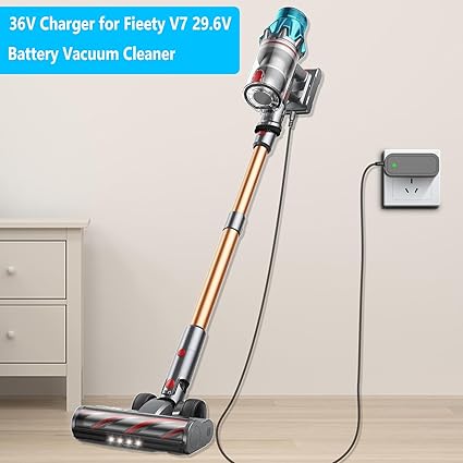 36V Charger for 29.6V Battery Vacuum Cleaner Replacement for Trucozie T352, Iirios Q5 Pro, Fieety V7 550W 45Kpa Vacuum C