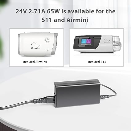 24V 65W AC Adapter Compatible with ResMed AirSense 11 Power Supply AirSense 11 CPAP Machine AirSense 11 AutoSet/AirSense