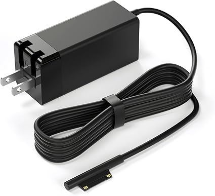 65W Charger Replacement for GaN Surface Pro Compact Foldable Charger Compatible with Microsoft Surface Pro 7, 4, 3,8,7+;