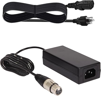 XLR 4Pin Female Plug 12V 4A Adapter Compatible with Marshall V-R841P-AFHD 8.4" Portable LCD Monitor V-PS12-5V-XLR 4-Pin,