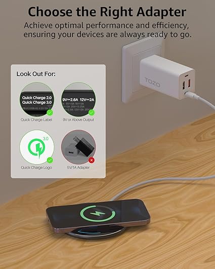 2025 Upgraded Wireless Charger 15W Max Fast Wireless Charging Pad Compatible with iPhone 16/16 Plus/16 Pro Max /15/14/13