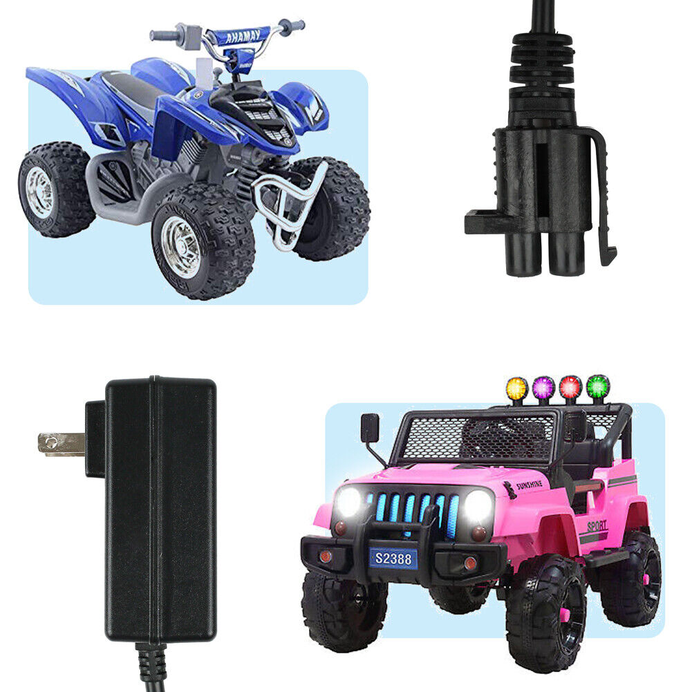 12V Battery Charger for Kids Ride On Toys,Yamaha Raptor 700R,Toyota FJ Cruiser 12V Battery Charger for Kids Ride On Toy