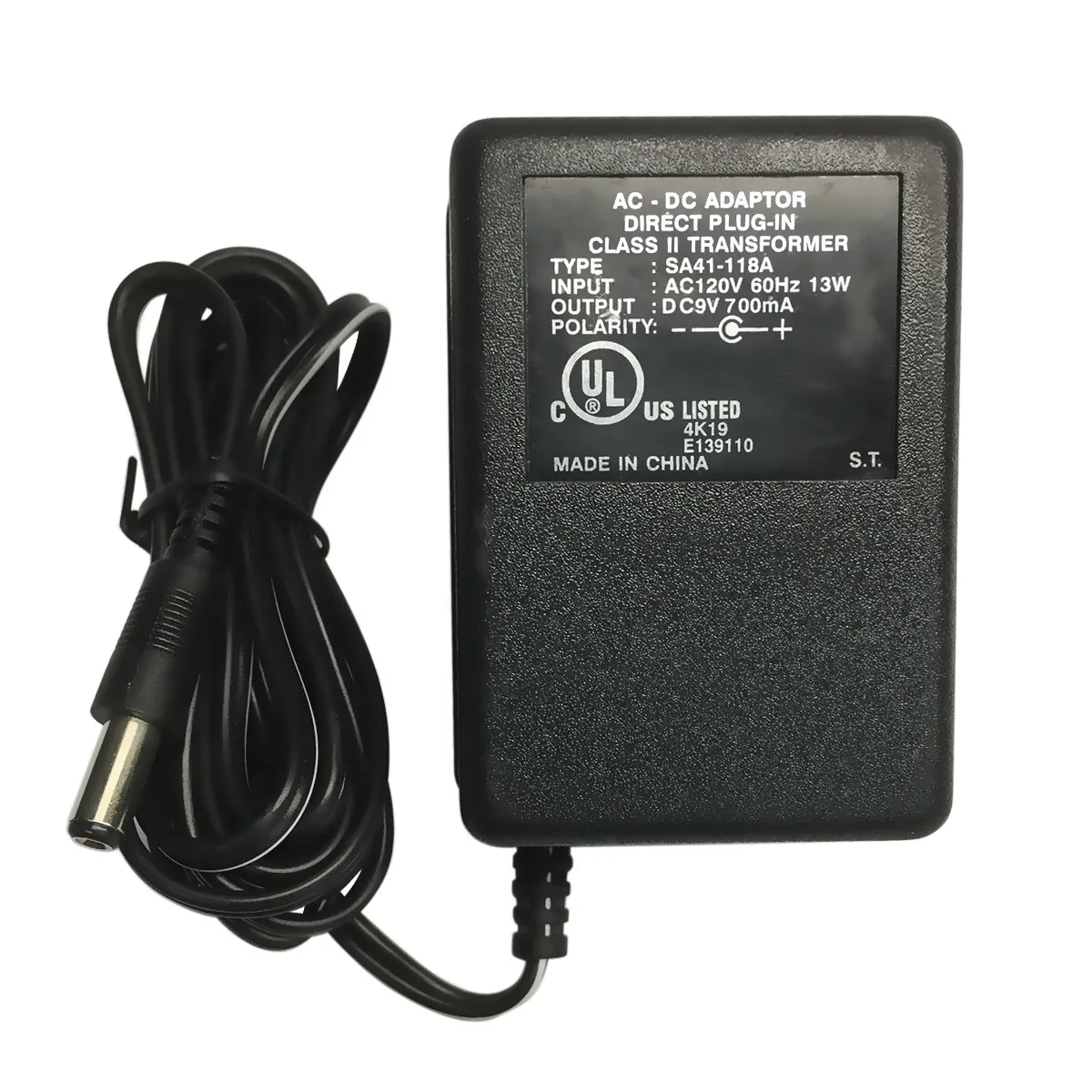 Direct Plug-In Class 2 SA41-118A AC Power Adapter Output 9V DC 700mA 9 Volt Brand Direct Type AC/DC Adapter MPN Does No - Click Image to Close