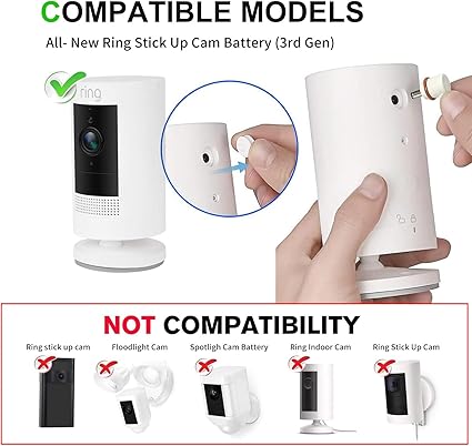 2 Pack for Ring Indoor/Outdoor Power Adapter Charger, Ring Stick Up Cam Plug-in 3rd/2nd Gen/Stick Up Cam Pro & Ring Spot