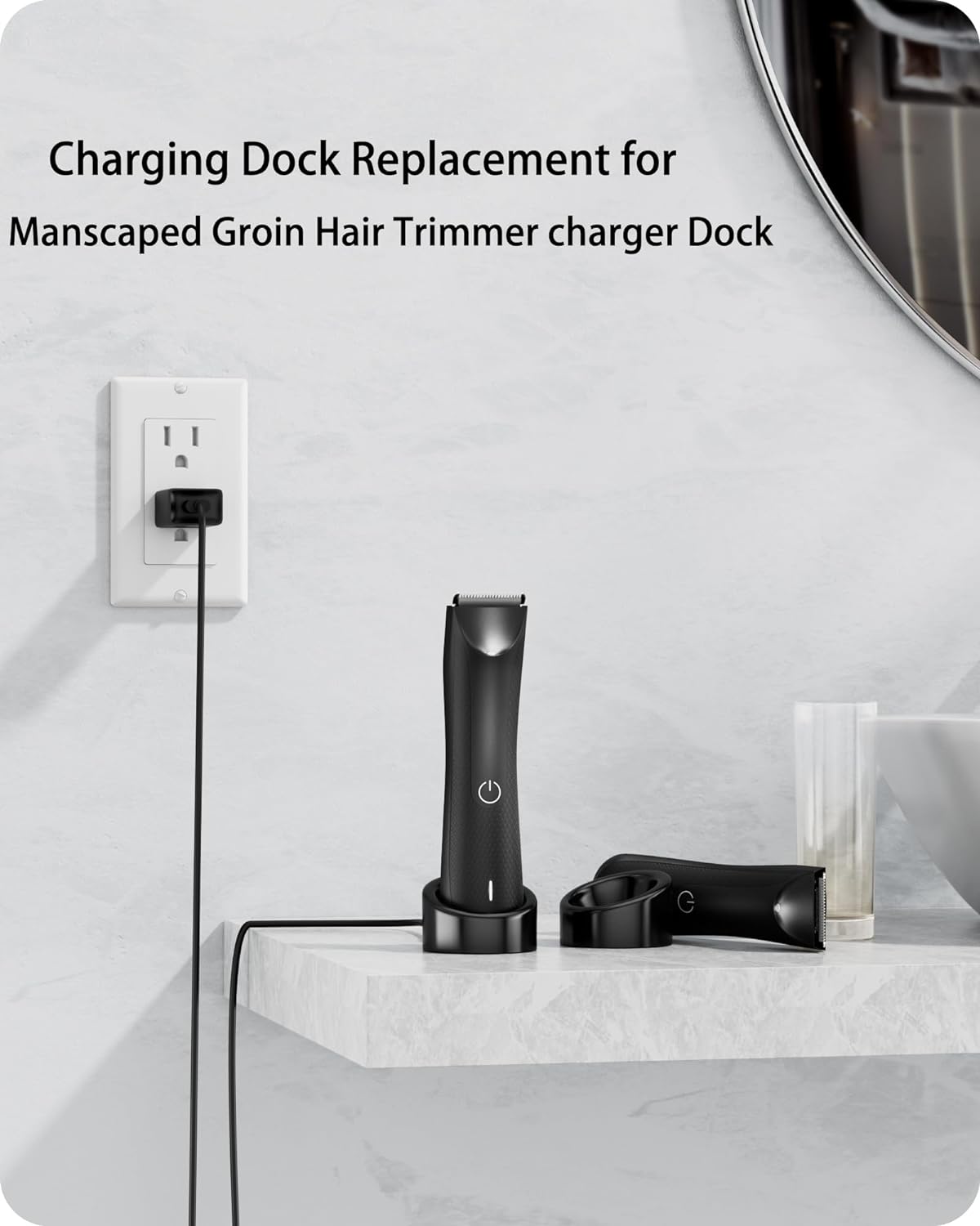 Charging Dock for MANSCAPED Charger Dock Compatible with MANSCAPED Lawn Mower 3.0 & 2.0 Electric Groin Hair Trimmer and