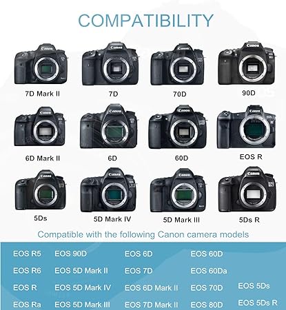 ACK-E6 DR-E6 DC Coupler LP-E6 LP-E6N Dummy Battery AC Power Adapter Kit for Canon EOS R R5 R6 R7,80D 70D 60D 90D,5D Mark