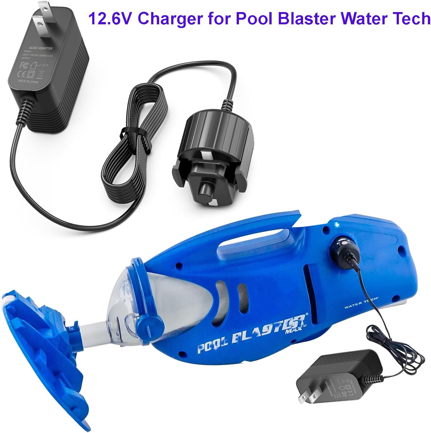 Charger for Pool Blaster Water Tech Compatible with Max Li, Max Li HD, Max Li CG, Millenium Li, iVAC 360 Li and Volt FX- - Click Image to Close